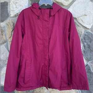 L.L. Bean Winter Warmer Jacket 2X Women Purple Fleece Lined Water/Wind Resistant